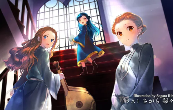 Girls, ladder, Ascendance of a Bookworm, Power bookworm
