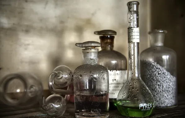 Macro, background, dishes