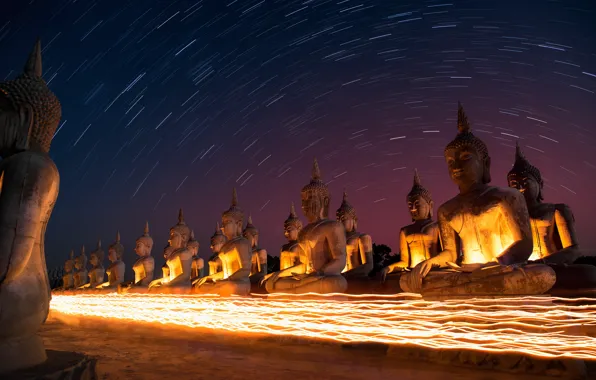 The sky, stars, night, Thailand, Thailand, sky, night, stars