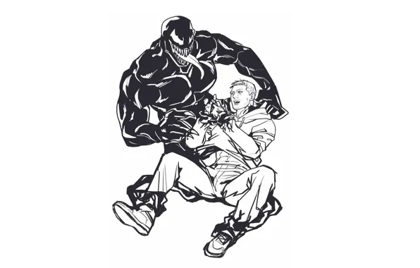 Background, minimalism, art, hostage, Venom, Venom, Eddie Brock