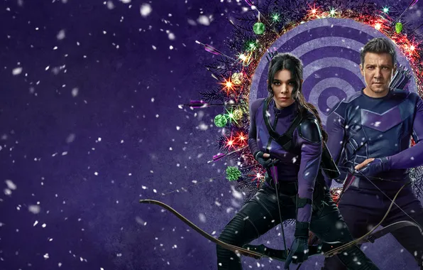 Snowflakes, background, Christmas, the series, arrows, poster, target, comic