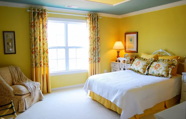 Design, room, bed, interior, window, bedroom