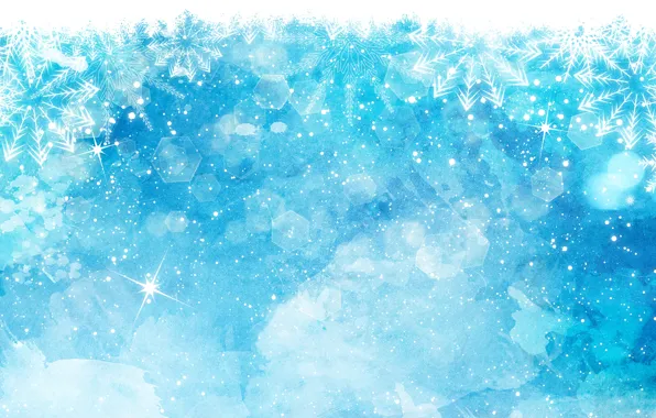 Winter, snowflakes, texture, Christmas, New year