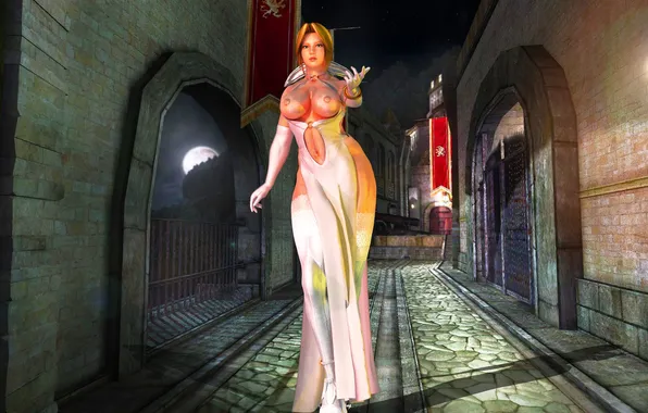 Chest, dress, blonde, Dead or Alive, Helena Douglas