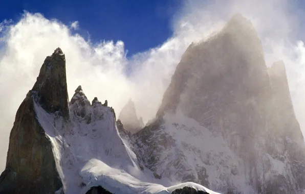 Picture the sky, snow, mountains, tops