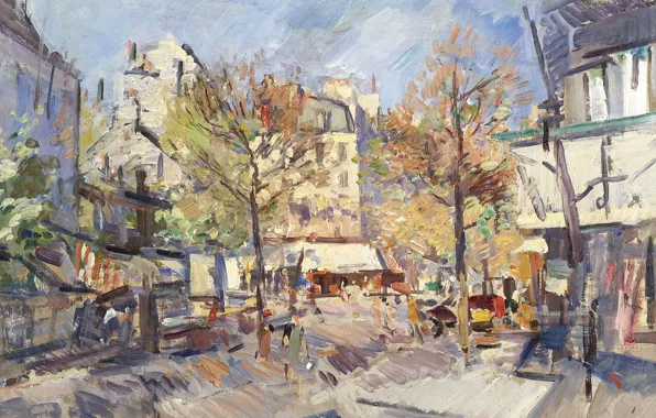 Picture picture, the urban landscape, Konstantin Korovin, Autumn in Paris