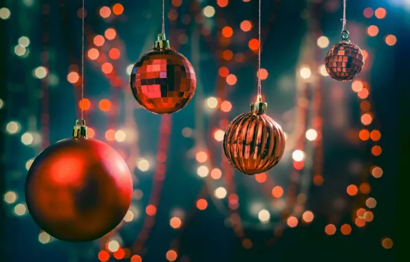 Decoration, balls, Christmas, New year, new year, Christmas, garland, balls