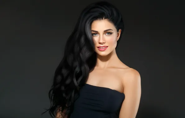 Picture look, girl, face, smile, model, portrait, makeup, brunette