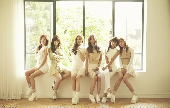K-Pop, Apink, Wallpaper, Son Na-eun, Park Cho-rong, White Outfit, White Dress, Oh Ha-young