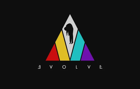 Picture music, logo, group, black background, Imagine Dragons