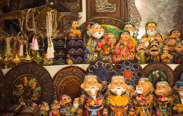 Picture east, uzbekistan, ornament, tashkent, old city, national shop, memories, wooden goods