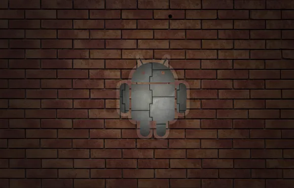 Wall, brick, android