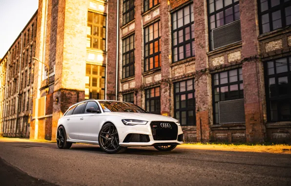 Picture Audi, Audi, White, Wall, White, RS6, VAG