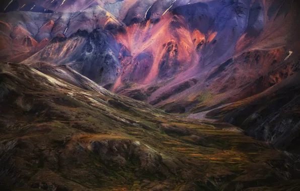 Mountains, nature, color, Iceland