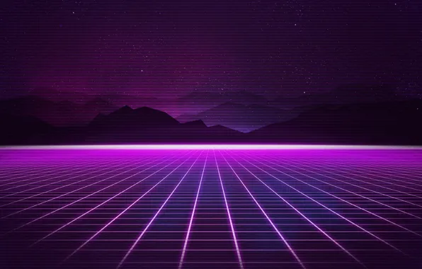 Picture Music, Stars, Background, 80s, Neon, 80's, Synth, Retrowave