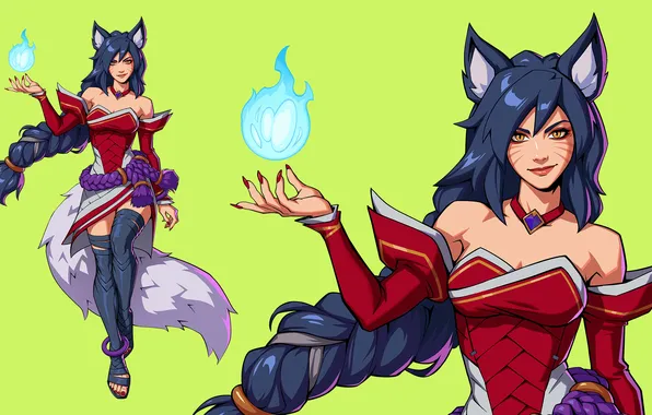 Art, League of Legends, Ahri, Dylan Choonhachat