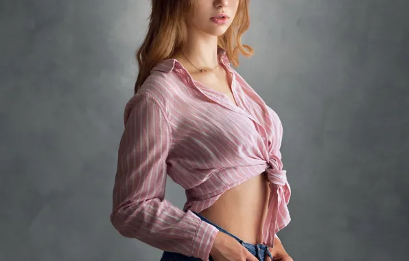 Look, girl, jeans, figure, shirt, Anastasia, Eugene Sibirev