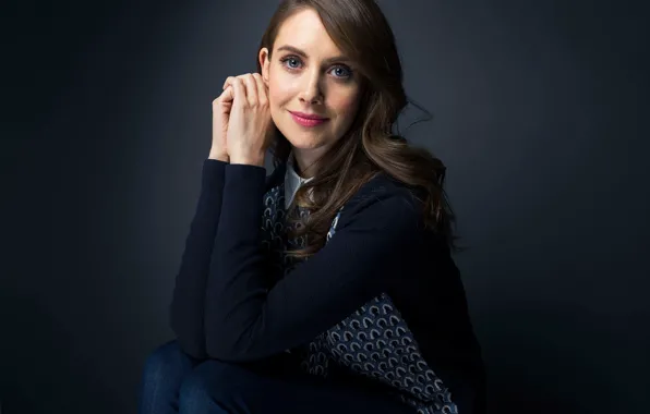 Picture girl, face, hair, portrait, jacket, photoshoot, Alison Brie, Alison Brie