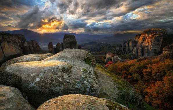 Picture Greece, the monastery, Meteors, UNESCO, world heritage, Meteora