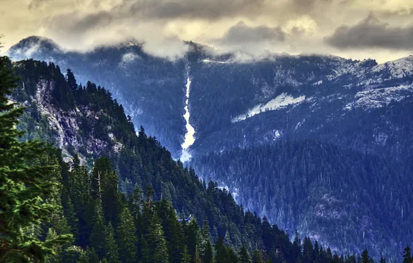 Landscape, mountains, nature, HDR