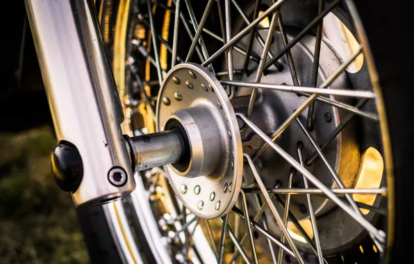 Metal, motorcycle, wheel, rubber