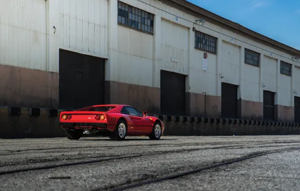 Red, Ferrari, Red, sports car, sportcar, GTO, classic, urban