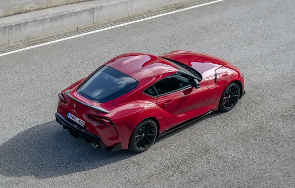 Coupe, Toyota, Supra, sport car, sports car, rear-wheel drive, Toyota GR, red body