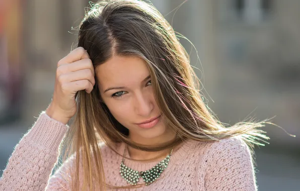 Look, face, background, hair