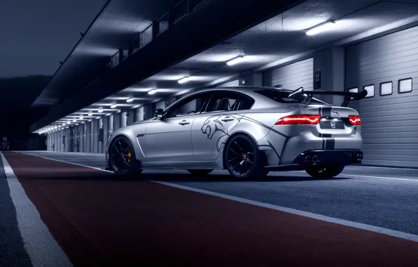 Jaguar, rear view, 2018, XE SV, Project 8