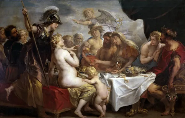 Picture picture, mythology, Jacob Jordaens, The wedding of Thetis and Peleus