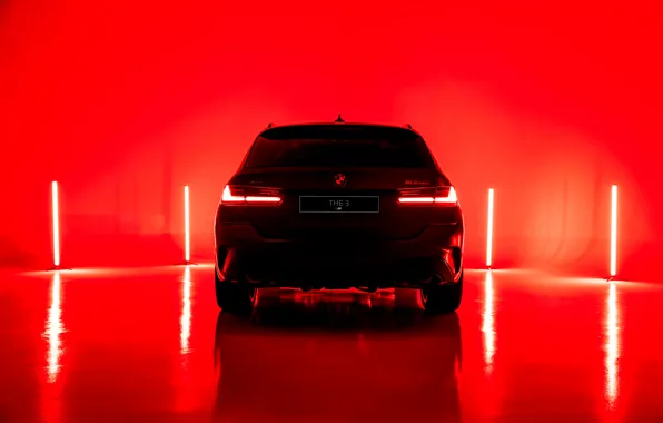 Picture red, background, lamp, BMW, rear view, 3-series, universal, 3P