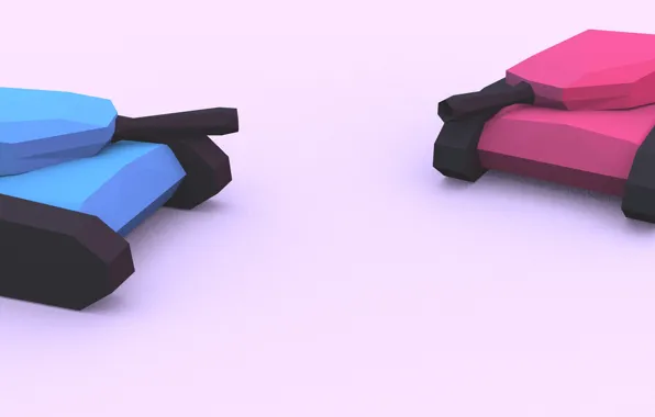 Minimalism, white, minimalism, tanks, nice, tanks, polygons, polygonal