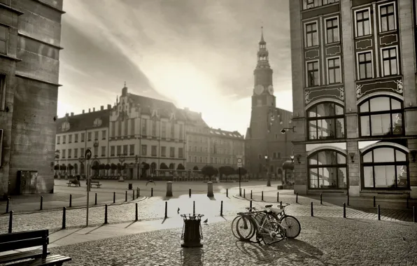 The city, photo, black & white, building, area, crossroads, architecture, photo