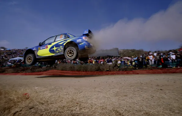 Race, Blue, Subaru, Impreza, Sport, People, wrc, Blur