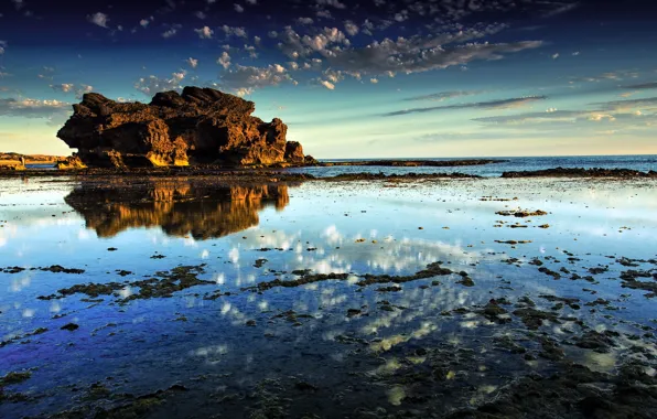 Sea, landscape, rocks, Australia, Victoria