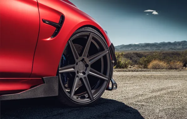 Road, auto, red, disk, BMW M4