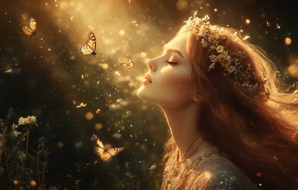 Look, girl, fantasy, image, Princess, AI art, neural network