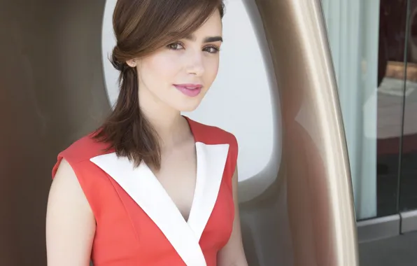 Picture smile, actress, Lily Collins