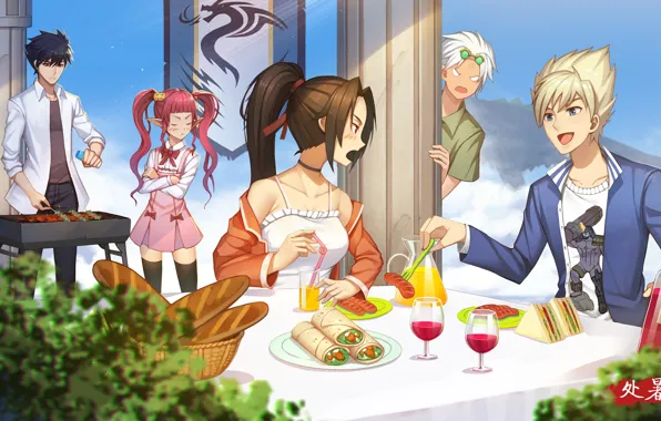 Picture girl, anime, art, guy