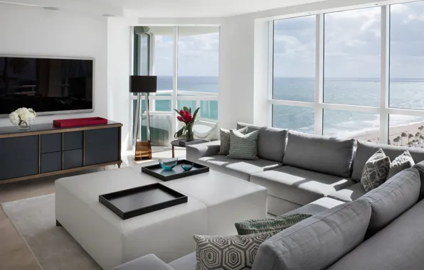 Design, style, interior, FL, balcony, living room, Florida, Fort Lauderdale