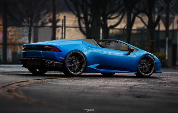 Auto, Blue, Lamborghini, Machine, Spyder, Rendering, Huracan, LP610-4