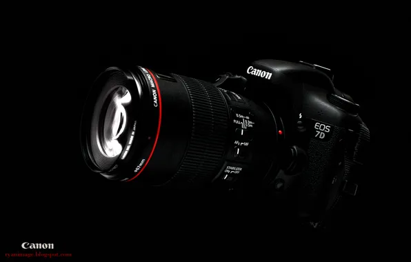 Picture Wallpaper, the camera, black background, Canon, EF 100mm F2.8L macro Hybrid IS, EOS 7D