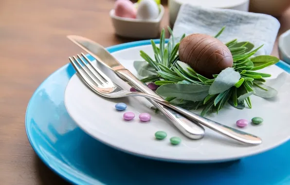 Plates, Easter, Holiday, serving, chocolate egg