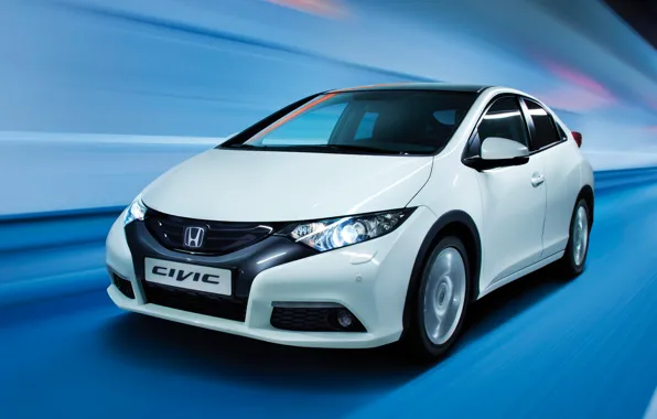 Blue, White, Japan, Speed, Background, Honda, Japan, Honda