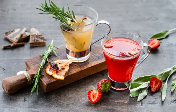 Berries, cocktail, citrus