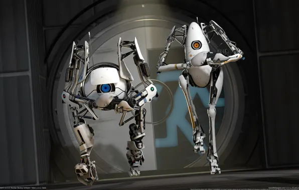 Robots, CG Wallpapers, Robots, Valve, Portal 2