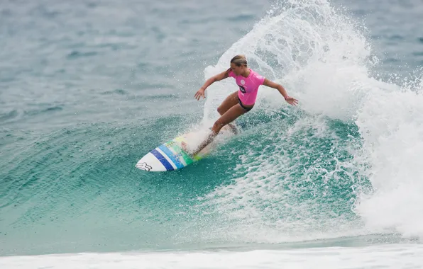 Girl, sport, wave, surfing