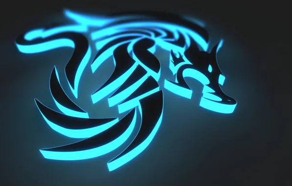 Dragon, graphics, neon, dragon