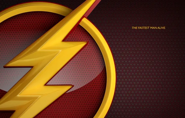 Background, the inscription, logo, comic, Flash, The Flash