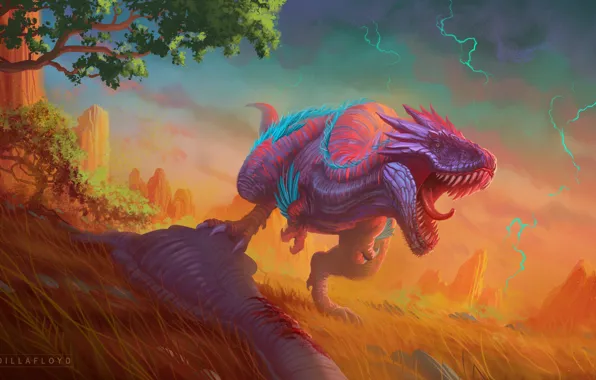 Color, Mouth, Predator, Dinosaur, Fantasy, Mining, Art, Predator